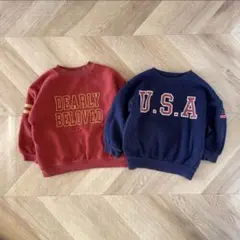 しまむら　裏起毛トレーナー2枚セット