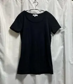 【自由区】Tシャツ　カットソー　ラウンドネック　半袖　ブラック　40のサムネイル