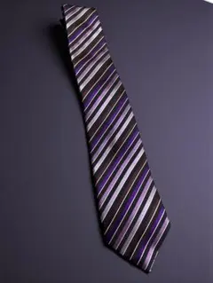 Paul Smith ポールスミス ネクタイ ストライプ柄 パープル系 シルク