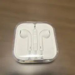 ホワイト 有線イヤホン ケース付き(Apple)