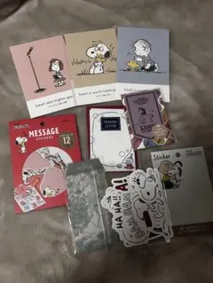 PEANUTS スヌーピー　MOOMIN レター等セット