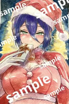 手描きイラスト　チェンソーマン　イラスト　水彩画　原画