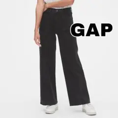 GAP ハイライズシームワイドレッグジーンズ