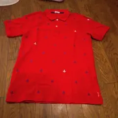 MIKIHOUSE メンズ　半袖　赤ポロシャツ 　　　古着　　М