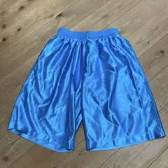 バスケットボールパンツ 水色 光沢 Sサイズ