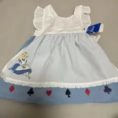 新品　アリス　エプロン風ワンピース　90cm