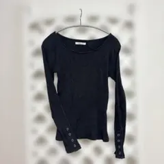 OPAQUE.CLIP ブラック長袖Tシャツ