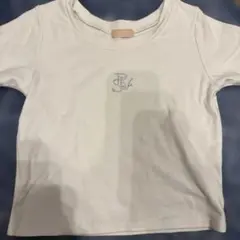 RESEXXY ラインストーンロゴ 半袖Tシャツ ホワイト