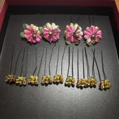花モチーフ髪飾りセット