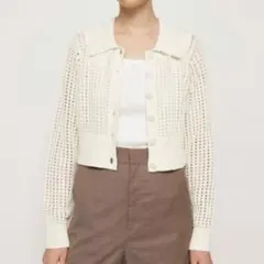 SLY スライCROPPED SPRING カーディガン トップス IVORY