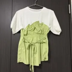 美品♪AZUL BY MOUSSY ビスチェレイヤードTシャツのサムネイル