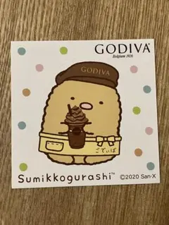 123 とんかつ オリジナルステッカー　ゴディバ×すみっコぐらし