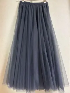 ［未使用品］fifth チュールロングスカート　グレー
