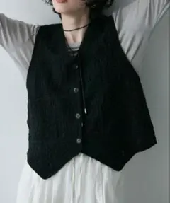Trish，トリッシュ　コットン刺繍ベスト　Ｍ（未使用）