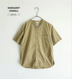 MARGARET HOWELL　MHL　コットン　半袖　シャツ　ノーカラーのサムネイル
