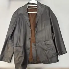 ブラックレザーブレザー