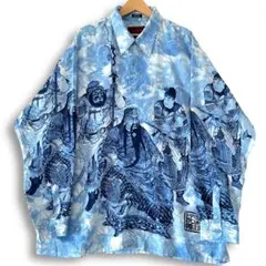 激レア SOUTHPOLE サウスポール 三国志 柄シャツ XL 00s 当時物のサムネイル