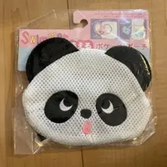 【新品未使用】swimmer ポケットポーチ パンダ 移動ポケット メッシュ
