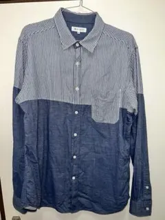 THE SHOP TK XL 長袖シャツ ネイビー系