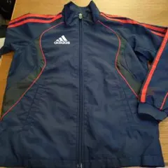 adidas ジャージ ナイロンジャンパーネイビー/レッド 130cm