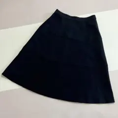 ☆美品☆ ナチュラルビューティーベーシック 黒 フレアスカート 裏地付き