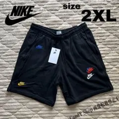 NIKE ナイキ ハーフパンツ スウェット 黒 ブラック 2XL XXL