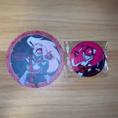 ハズビンホテル アニメイトカフェポップアップ チェリーボム コースター 缶バッジ