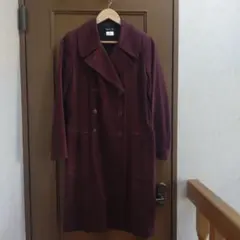 お値下げ☆agnès b. ワインレッド ダブルブレスト ロングコート サイズ1