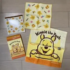 プー　Pooh タオル ハンカチ　ディズニー　プーさん　2枚　セット　新品