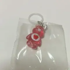 ケアベア クリアマスコットチャーム2 めじるしアクセサリー 赤１個