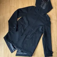 ウール入りメンズフード付きモッズコート