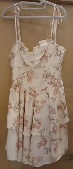 SHEIN 花柄 ミニワンピース ノースリーブ Mサイズ