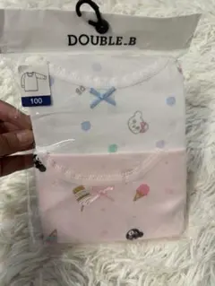 新品　ミキハウス　DOUBLE.B 長袖　シャツ 100サイズ 2枚セット　肌着