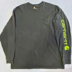 大*友様 carharttカーハートメキシコ製ロングティーシャツプリントロゴスト