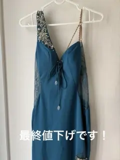 AngelR キャバドレス ロング ドレス ブルー 未使用 キャバクラ 夜職