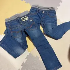MPS デニム ロングパンツ 110cm 2本セット　双子　まとめうりのサムネイル