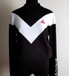 ともっち様専用 Le Coq Sportif ハイネック V字型セーター 黒・白
