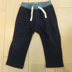 ネイビー カジュアルパンツ ゴムウエスト