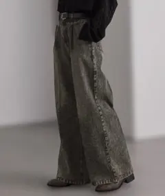 ヴィンテージ タックフレアデニムパンツ