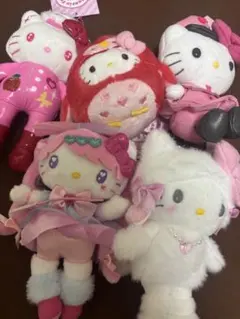ハローキティ ぬいぐるみキーホルダー　5体　東京駅　原宿　池袋　限定
