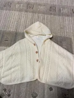 ミキハウス ベビーポンチョ 60-90 アイボリー