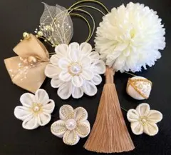 成人式 卒業式 丹後ちりめん細工髪飾り