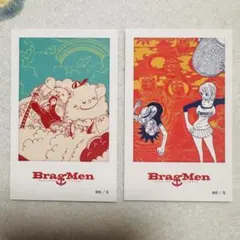 ワンピース BragMen ルフィ ナミ　ロー チェキ風カード　２枚セット ワンピース BragMen ナミ ルフィ ロー チェキ風カード 2マイセット