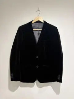 黒 ベルベット テーラードジャケット