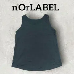 n'OrLABEL レディースタンクトップ ノースリーブシャツ (LL)ブラックのサムネイル