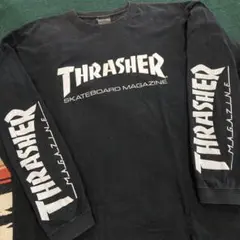 THRATHER ロンT 黒 XXL 袖プリント