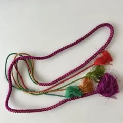 多彩な色の編み込み帯締め　和装小物