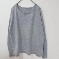 神戸レタス　グレー　長袖ニットセーター　【Ｍ】　KOBE lettuce