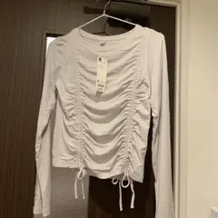 GU ライトグレー 長袖Tシャツ Mサイズ