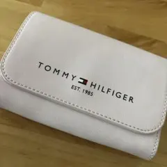 【汚れあり】トミーヒルフィガー 二つ折り財布 ピンク